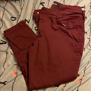 Express maroon Jeggings